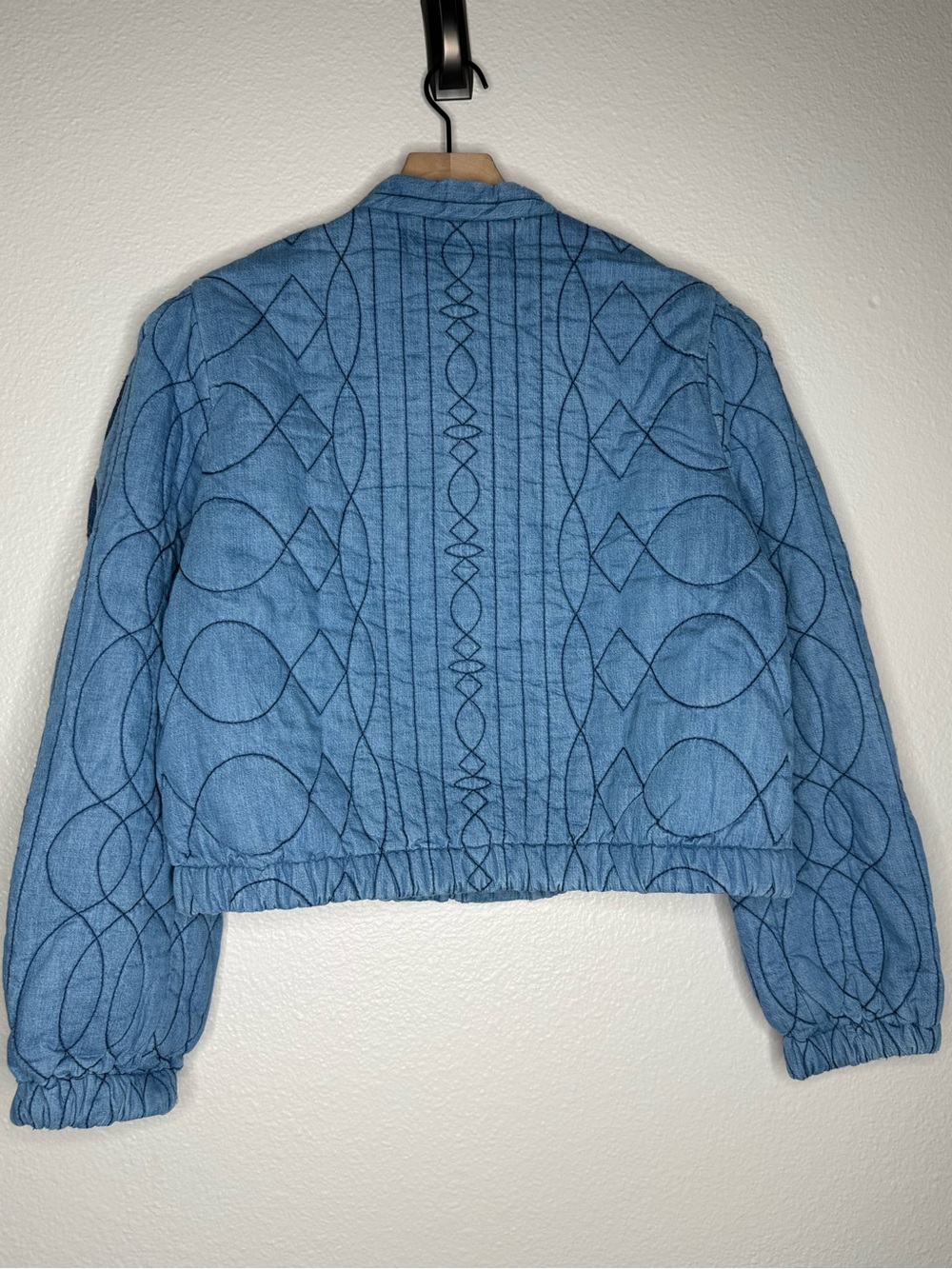 *NEW* Free People Quinn Quilted Cotton Demin Jacket, size S - Picture 6 of 8